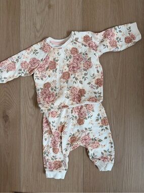 H&M Floral Baby Two-Piece Sweater Set